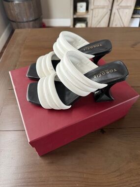 Torgeis Strappy Sculpted-Heel Sandals